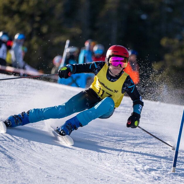 Rennläufer passiert Tor bei Riesentorlauf | © Albert Reiter