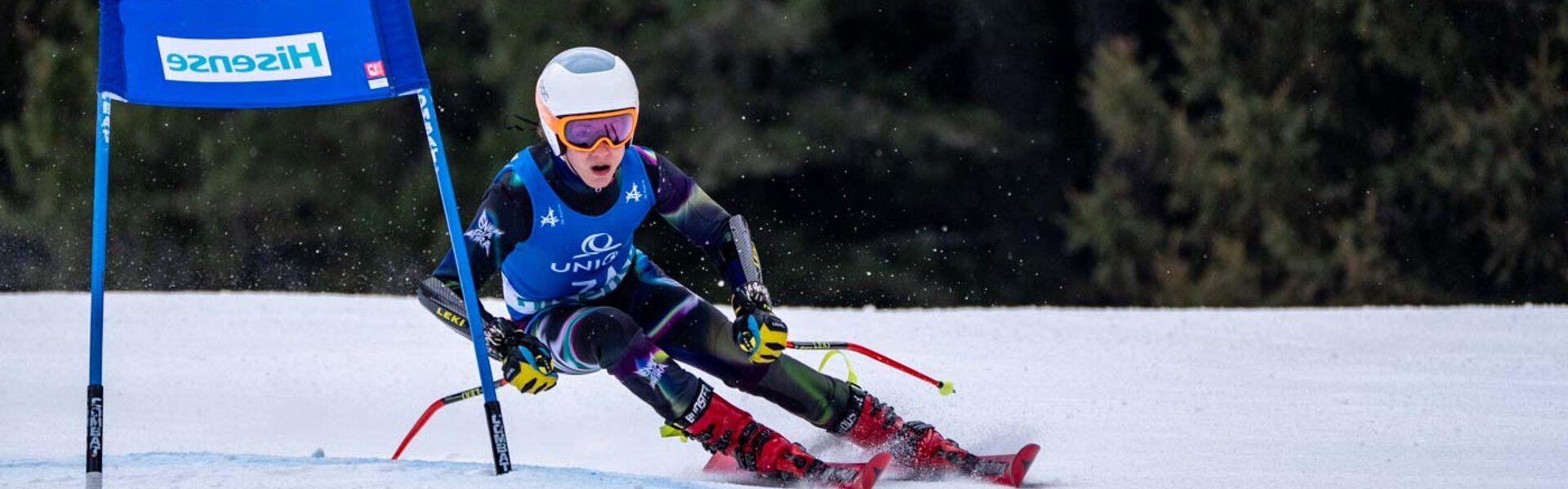 Paul Visan in Action beim Riesentorlauf | © Albert Reiter
